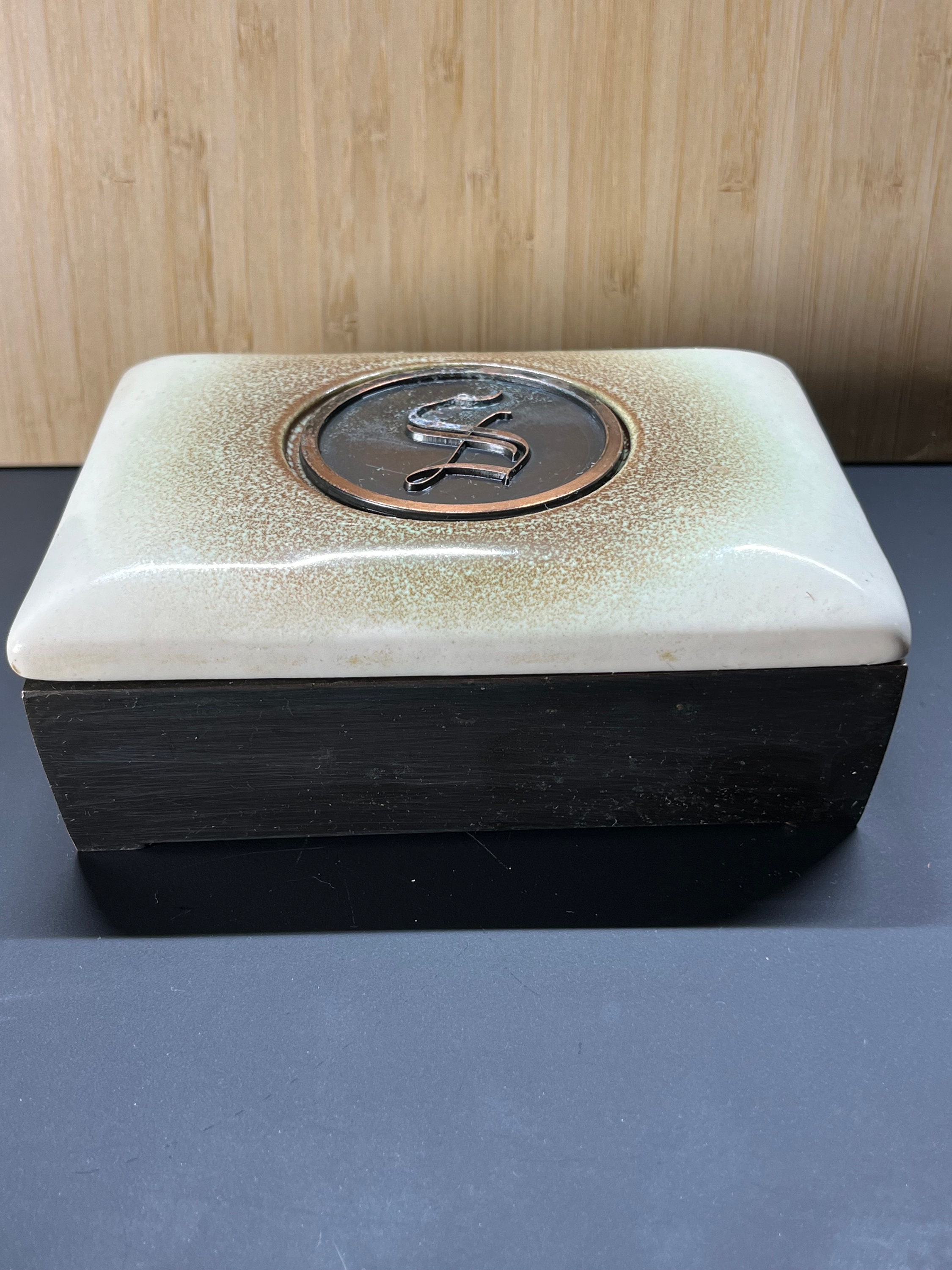 Cigarette Box Case Roseville Pottery Hyde Park Glazed