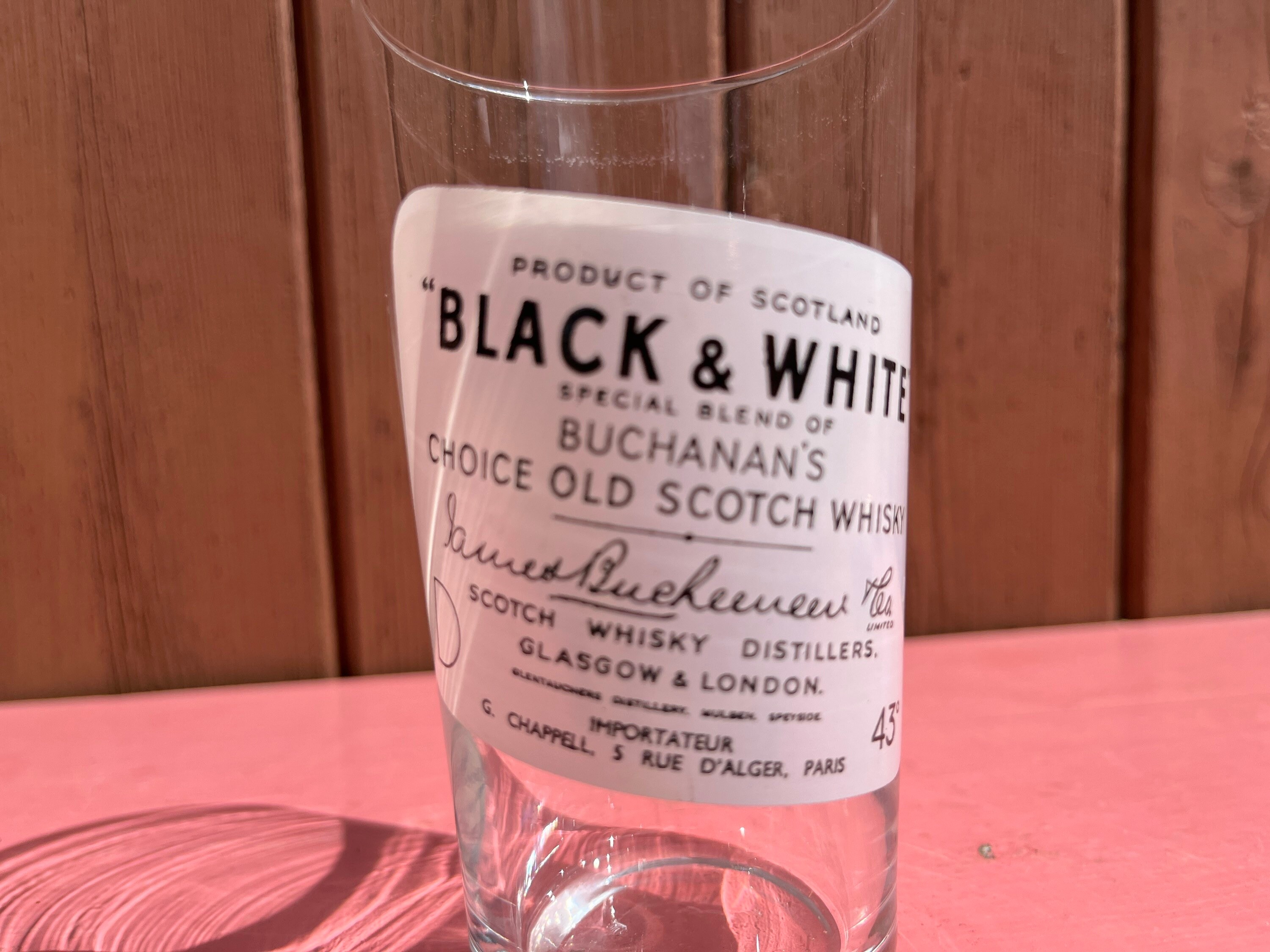 Black & White Logo Old Scotch Whisky Buchanan's Barware