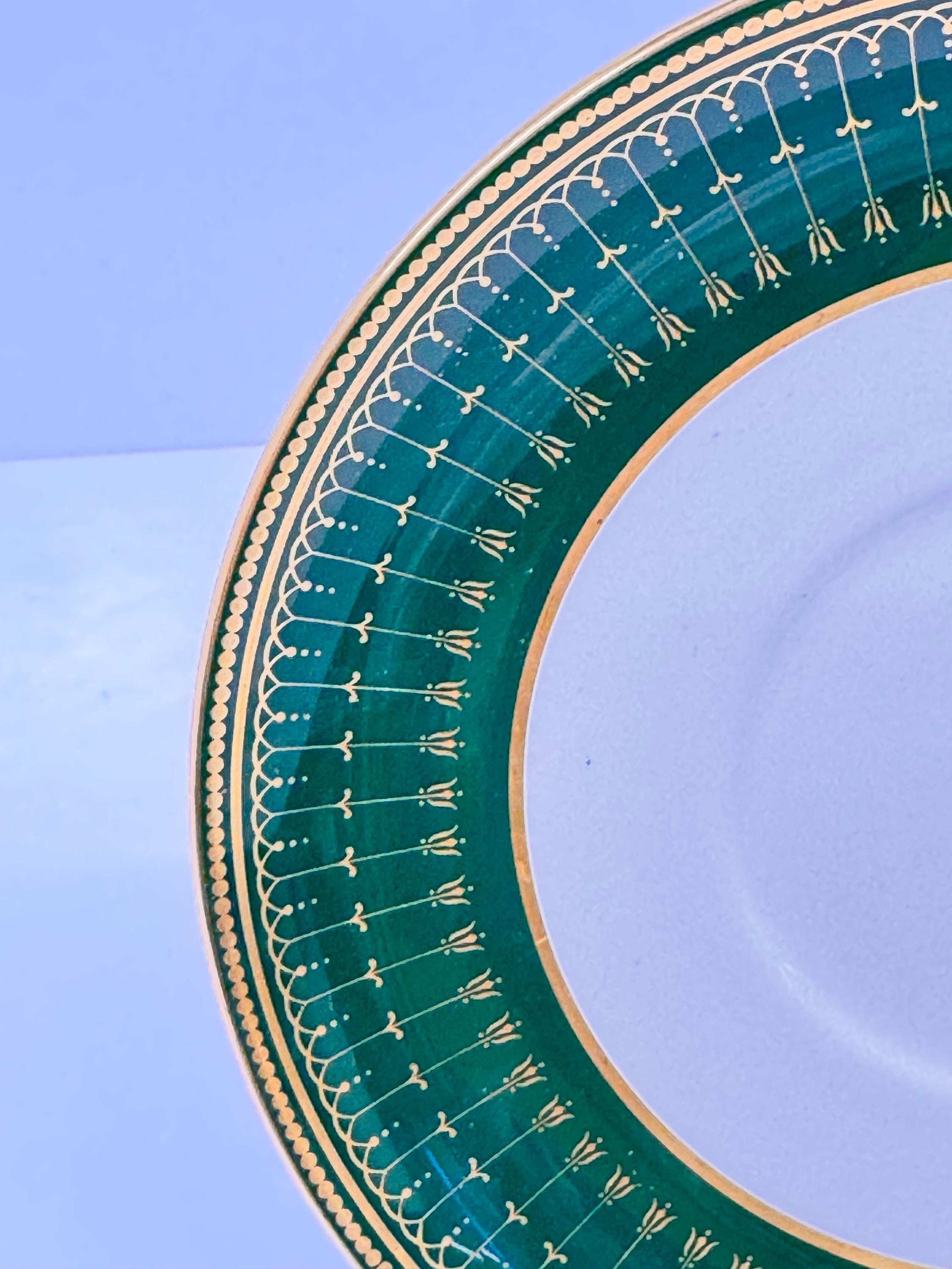 Spode ヨークミンスター皿 アンティークロイヤル　イギリス 442/1122 Spode China - Green Royal Windsor Y8078 Soup Bowl Plate Underplate
