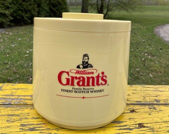 Ice bucket, William Grants Scotch Whisky Advertisement, England, Barware, Vintage, Bucket