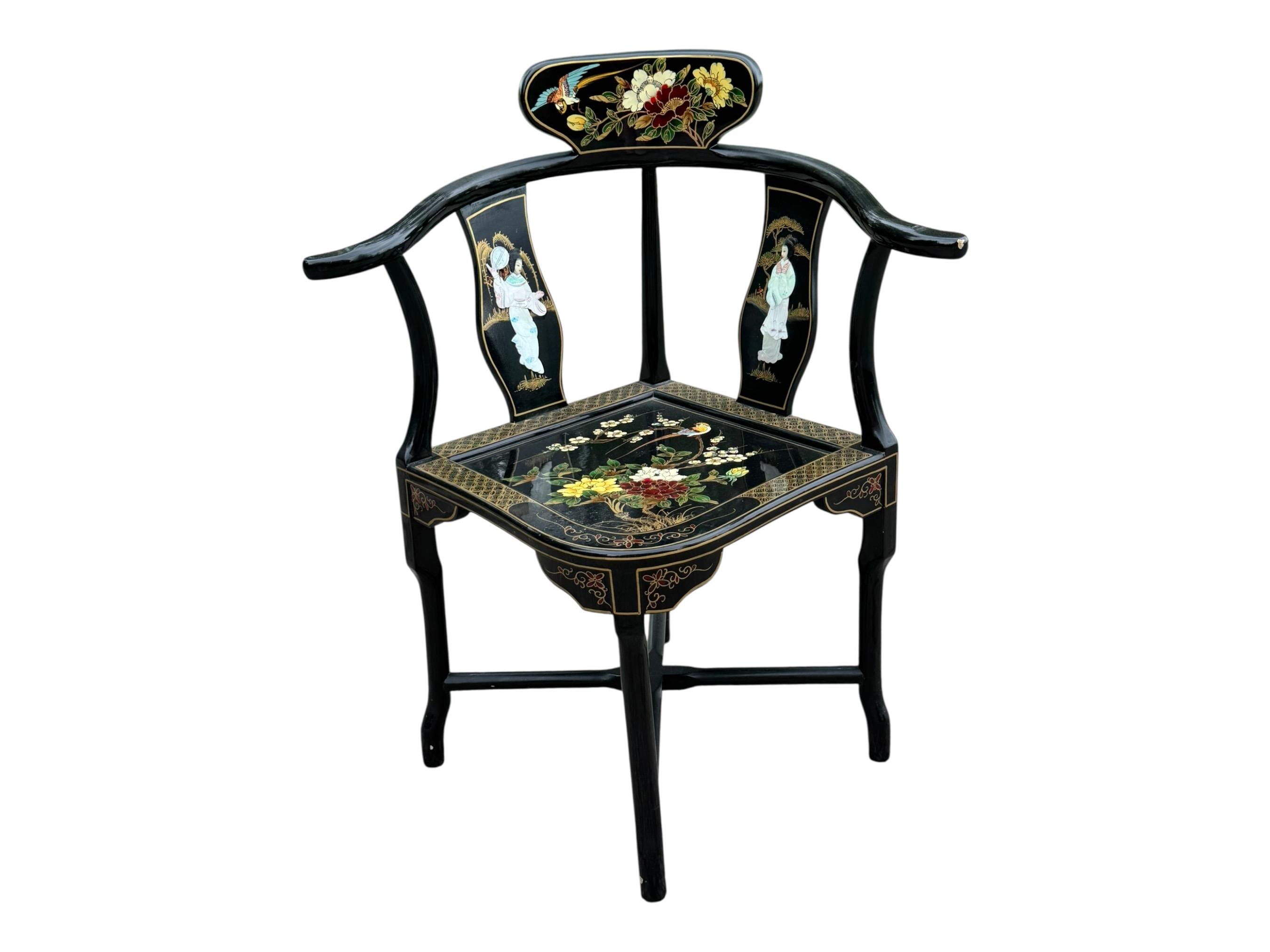 アジアン　コーナーチェアー Asian Corner Chair - Etsy