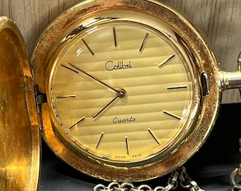 Watch, Pocket Watch Gold Tone Watch Calibri Quartz Monogrammed
