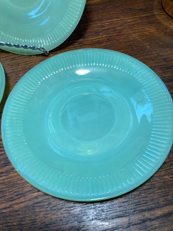 Saucer, Fire King, Jadeite, “jane Ray” , Fireking, Oven Glass