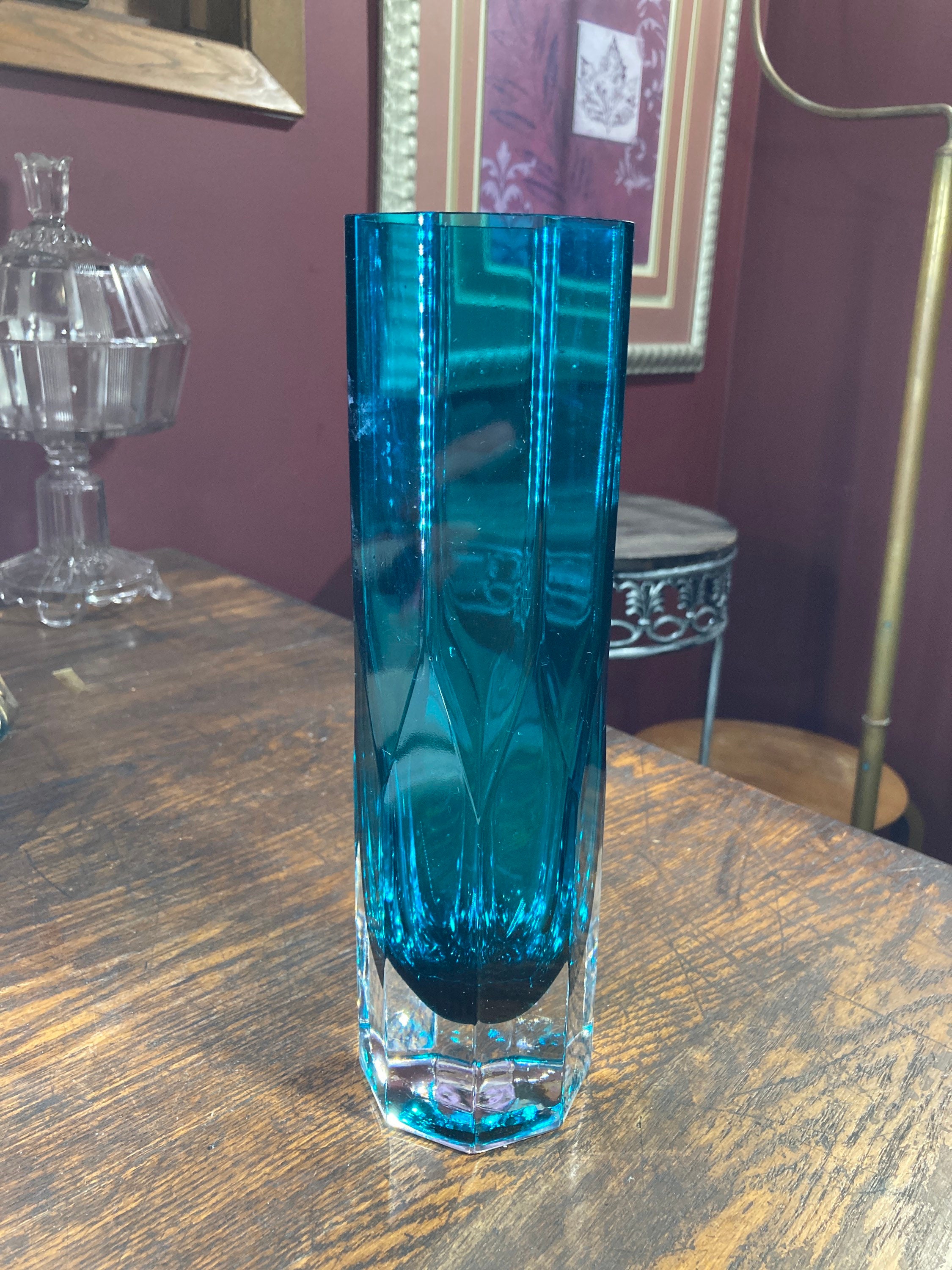 Vase, Gunnar Ander, Lindshammar, Crystal, 60s, Swedish