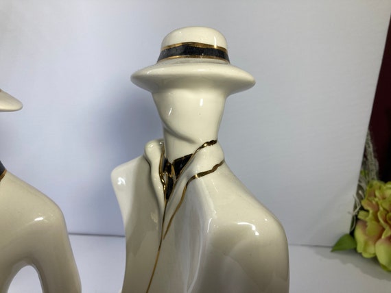 ヴィンテージ・アール・ヌーヴォー陶器フィギュア：90年代オート