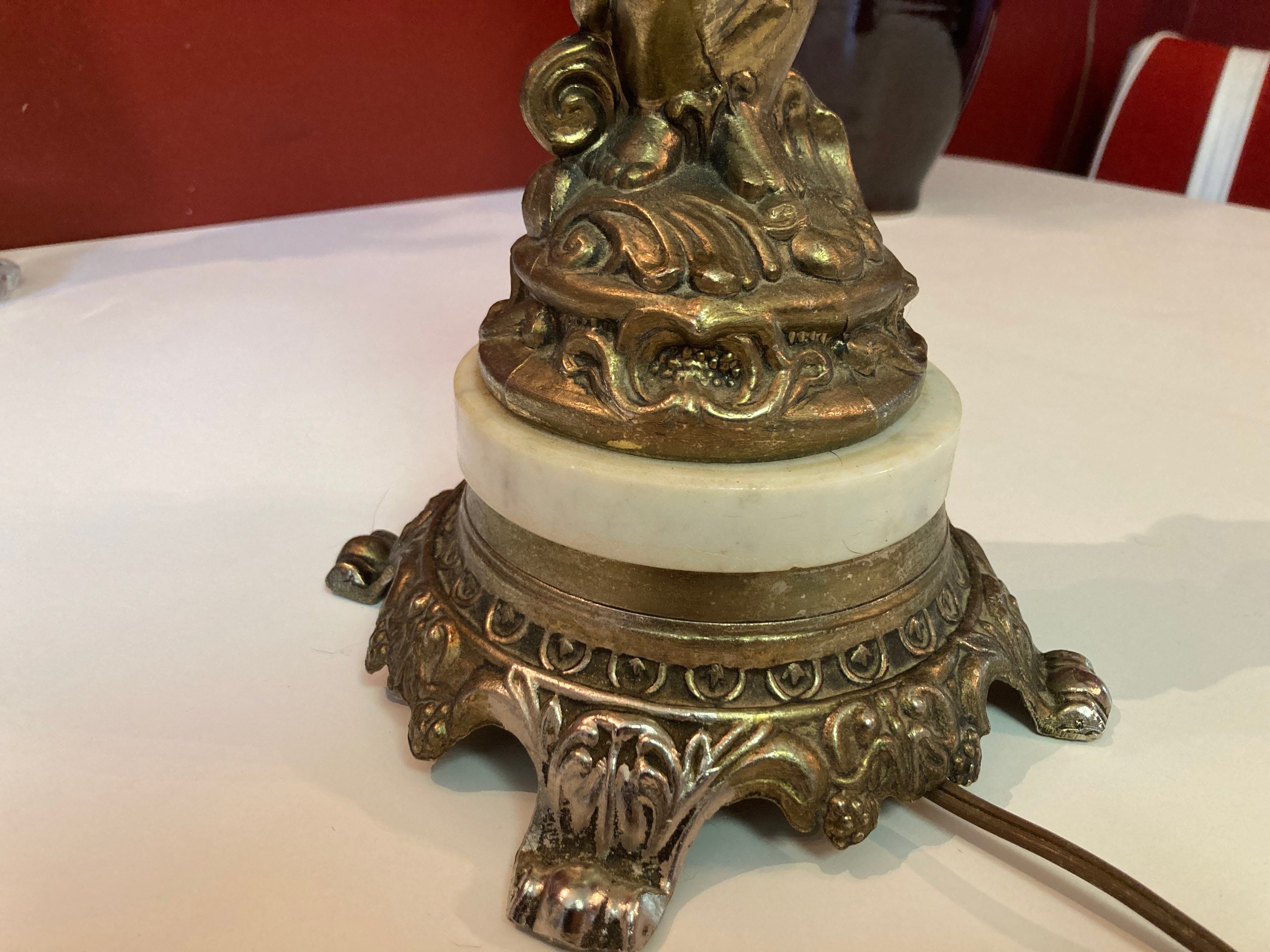 Hollywood regency 2024 cherub lamp