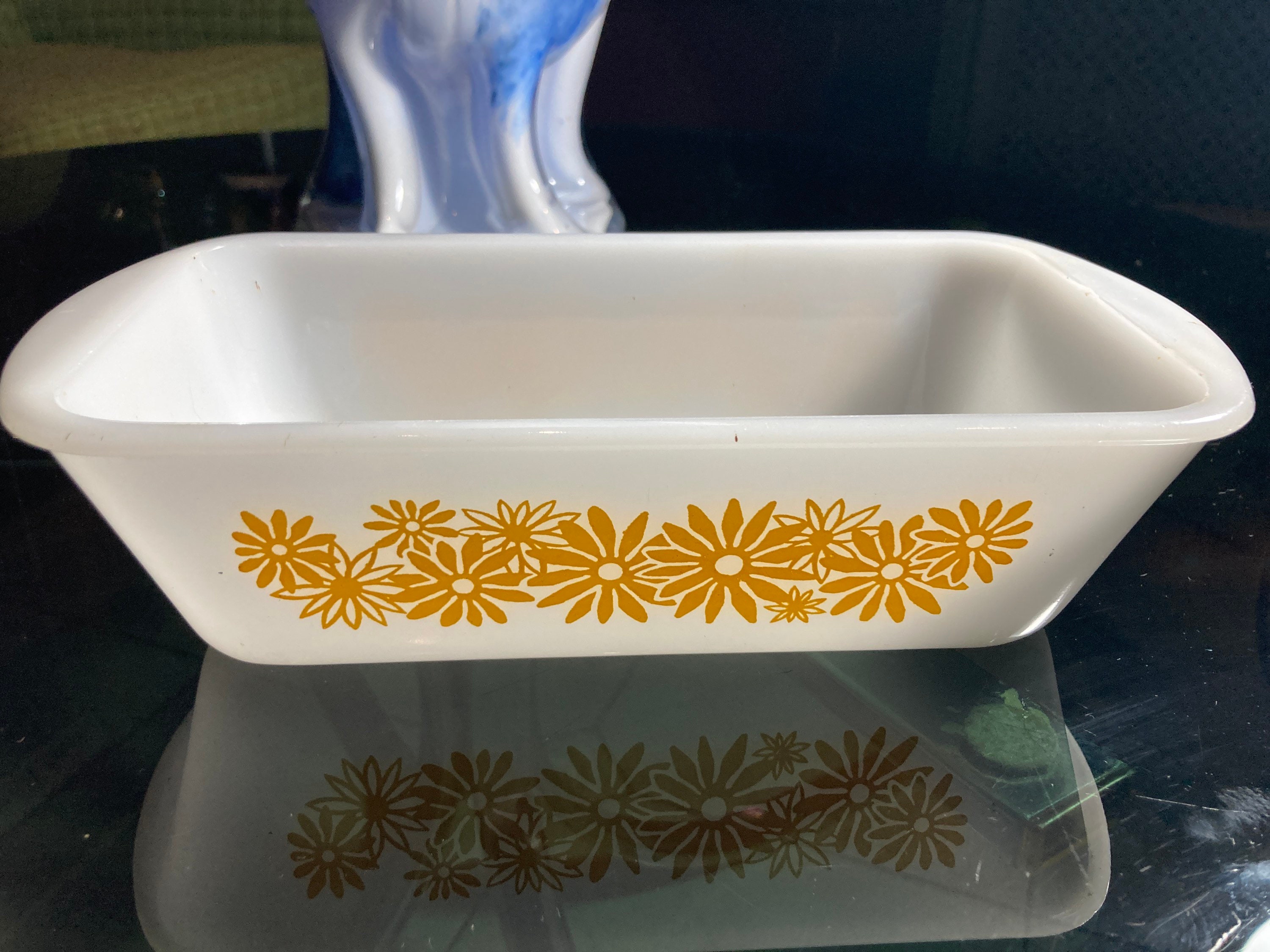 Glasbake Loaf Pan Baking Dish Daisy Kitchen Vintage Casserole Etsy