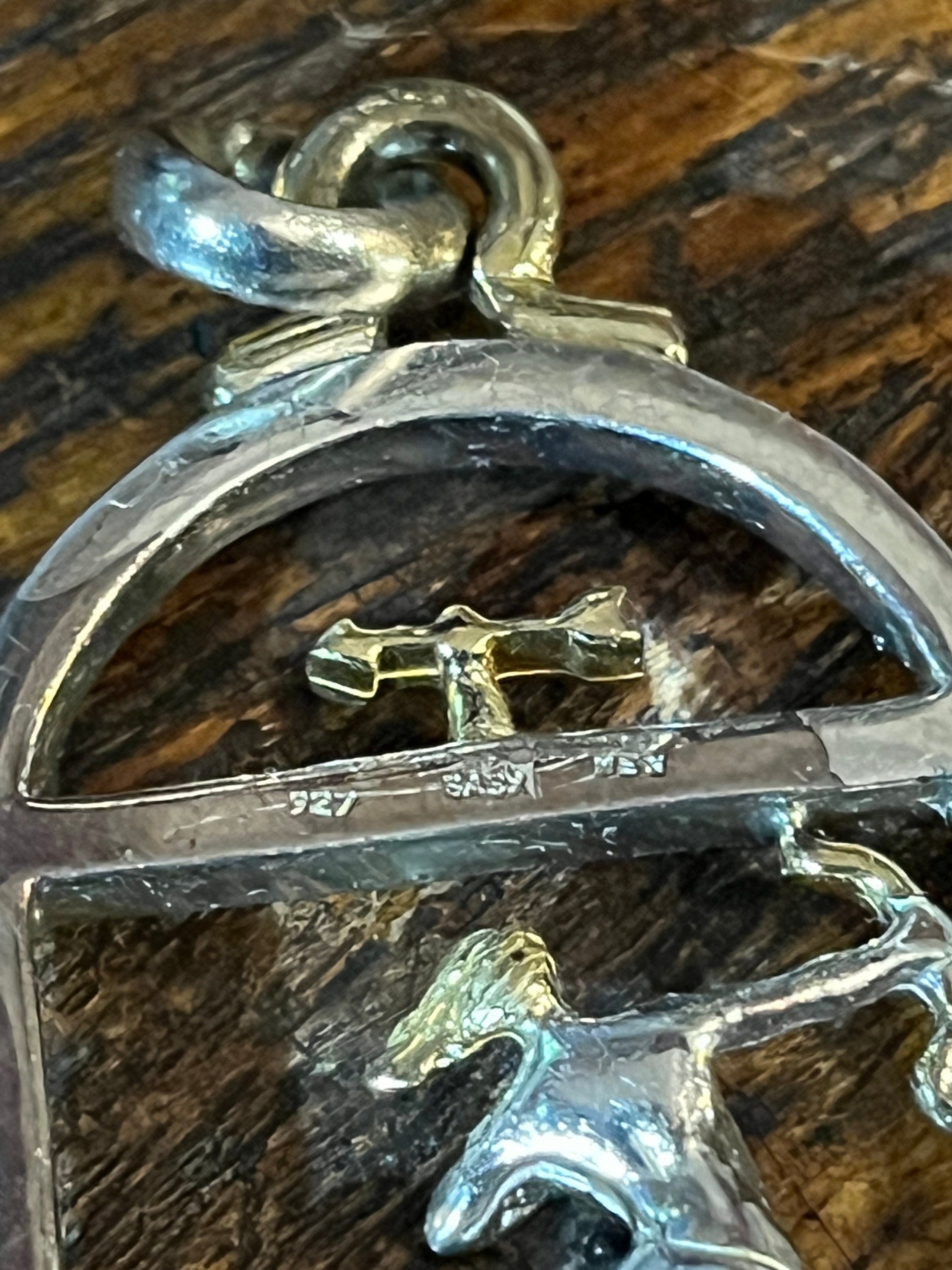 Sergio Bustamante Sterling Silver Sagittarius Zodiac Pendant