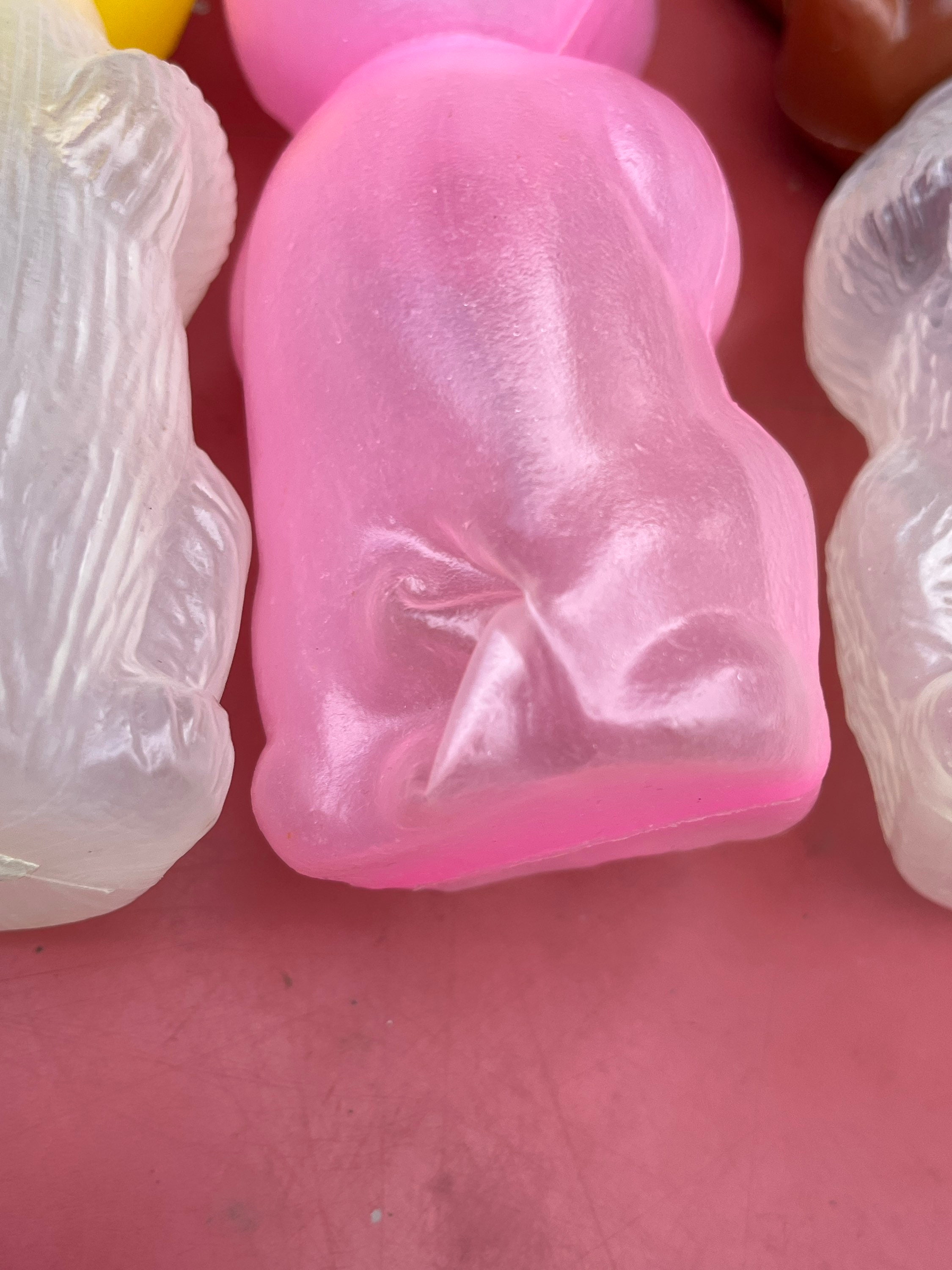 Rabbit Candy Container, Vintage Plastic Easter Bunny Rabbit