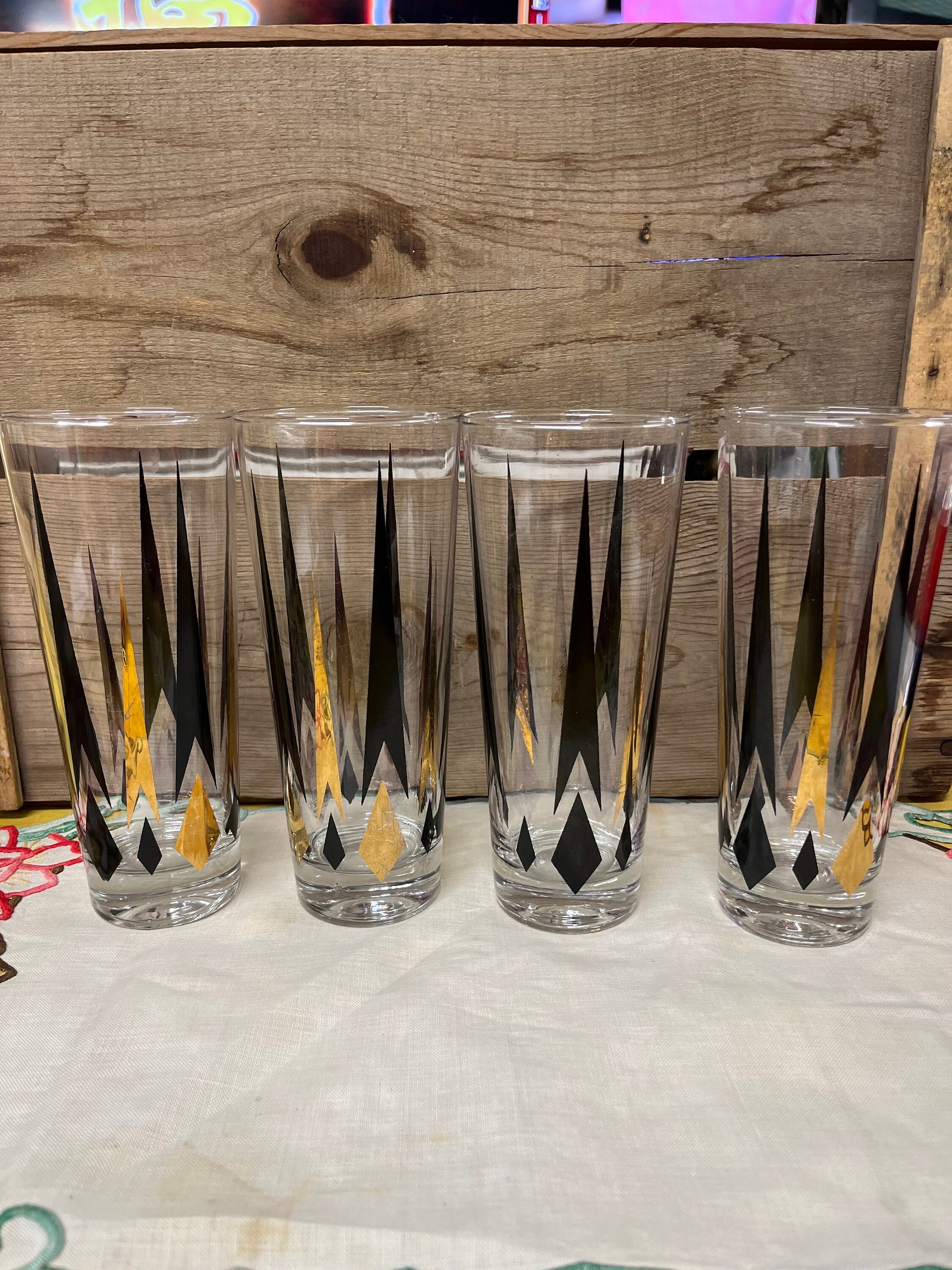 Federal Diamonds, Old Fashioned Glasses, Black Gold Federal Diamonds, Old Fashioned Glasses, Black Gold
