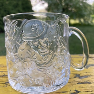 Kubek McDonalds, Batman Forever, Promocyjny, Szkło, Vintage, Kolekcjonerskie, Francja, Kubki, 3D,, The Riddler, Przezroczysty Kubek