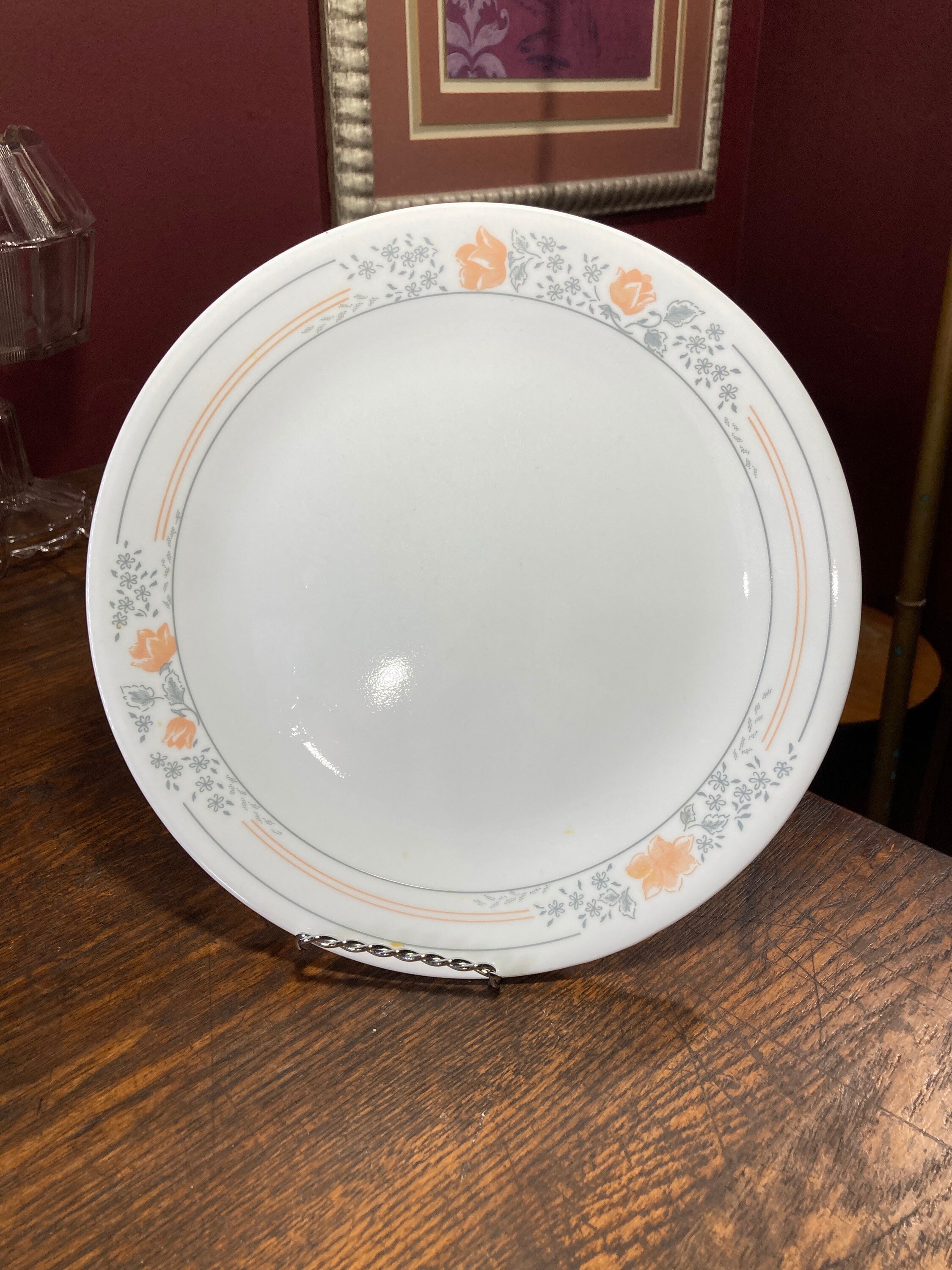 4, Corelle, Corningware, Apricot Grove, 1990's, Dinner Plate