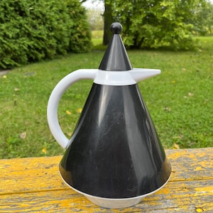 Thermos  Carafe Thermal server Retro Vintage Hot Cold Taiwan Black Tie