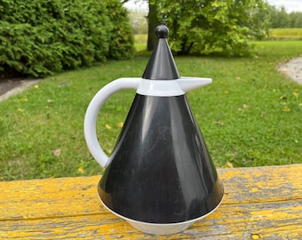Thermos  Carafe Thermal server Retro Vintage Hot Cold Taiwan Black Tie