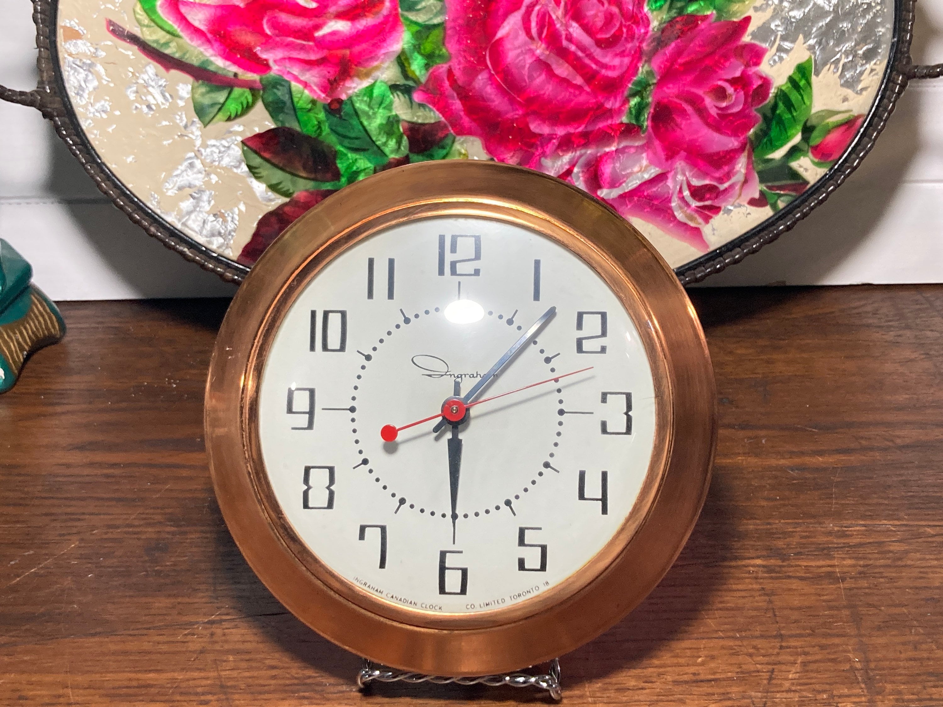 Wall Clock Plug In Ingraham Canada Vintage Retro Etsy