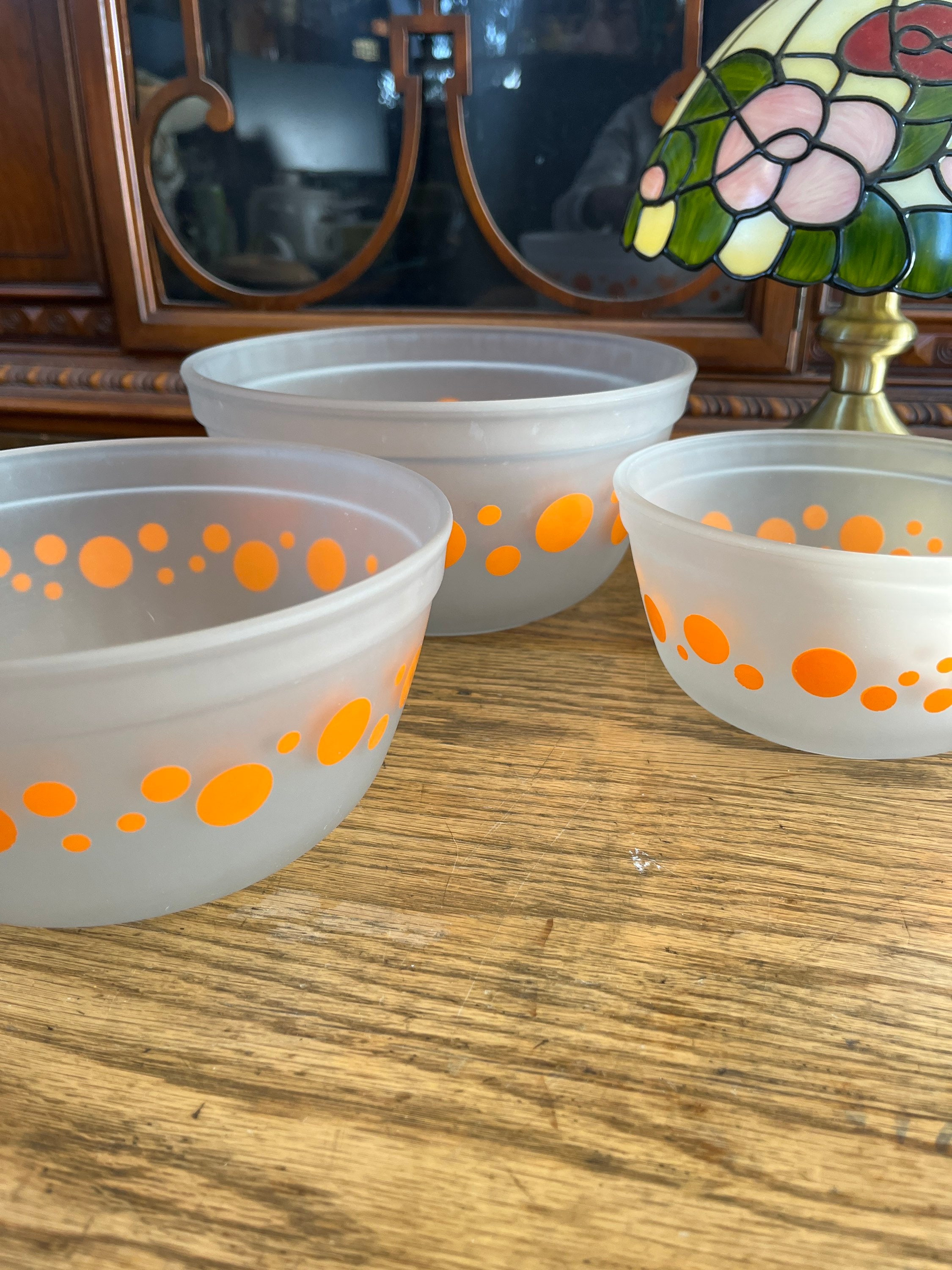 Pyrex ミキシングボウル ドット柄 レッド