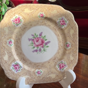 Royal Albert Devonshire Lace Bone China Side Plate Butter Plate - Made in England Vintage Square