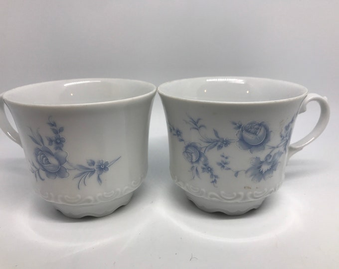 Teacup Mitterteich Bavaria Tea Cup Germany Blue White Flowers Delicate