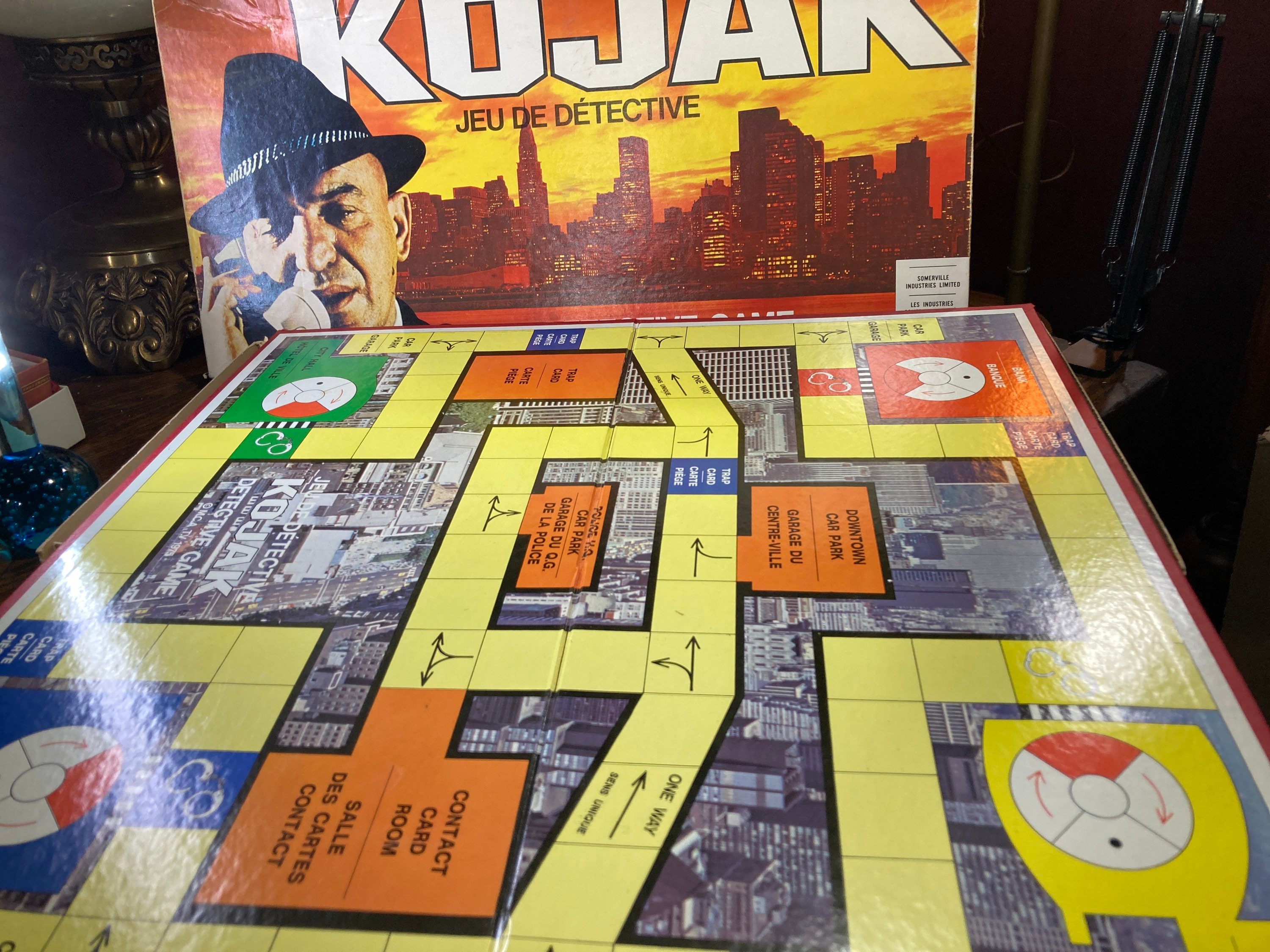 Kojak, Board Game, Vintage, Collectible Game, Somerville, Canada, French,  English, 8 Years Up, Boardgame, Retro, Police, Detective 