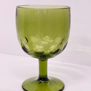 Bartlett Collins Goblet Water Wine Goblet verres à pied verres vintage Thumbprint Avocat