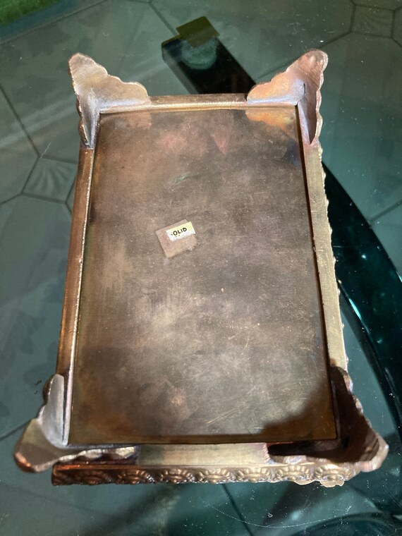 Vintage Solid Brass Trinket Box: Hollywood Regenc… - image 7