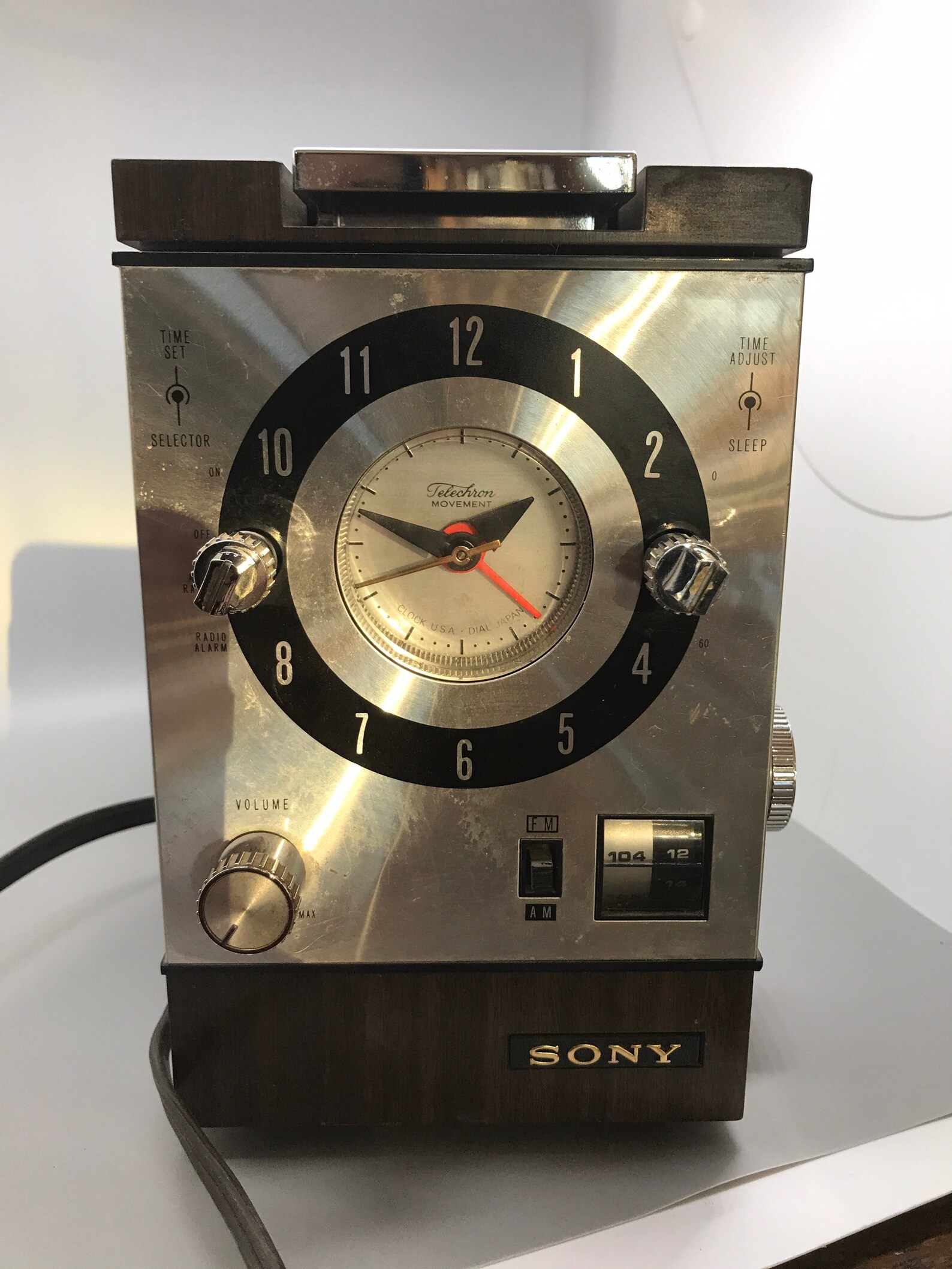 Sony Alarm Clock Radio 1971 The Sony Nag Retro Vintage Faux Etsy