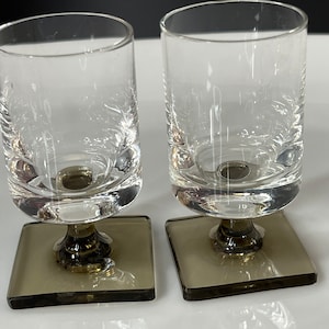 Glasses Rosenthal Studio Linie Georg Jensen Water Red Shot Glass Aperitif Square Base Vintage