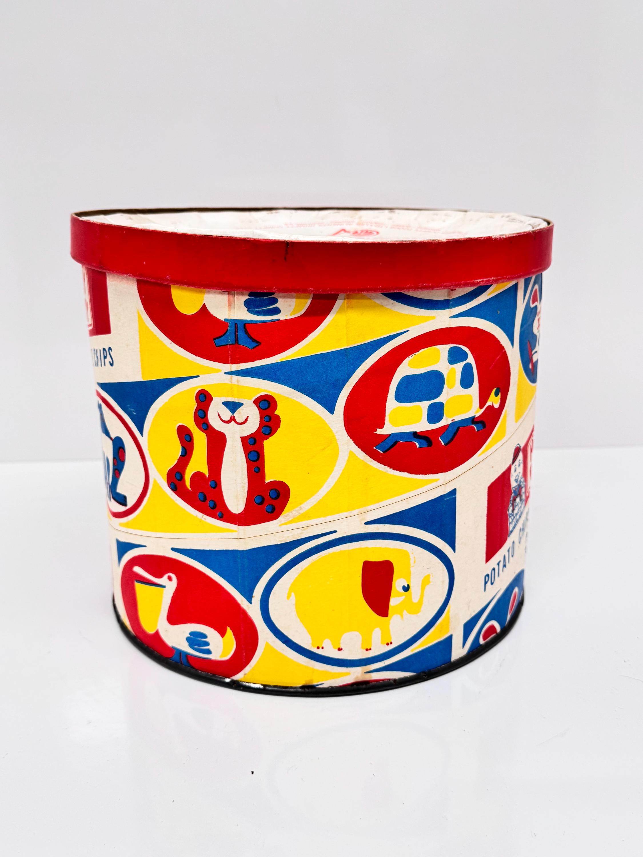 Humpy Storage Humpy Dumpty Potato Chips Vintage Storage Drum Canada Circa 60s/70s ...