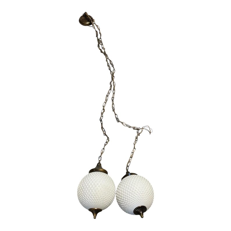 Light Fixture Ceiling Light Double Swag Bubble White Painted Shabby Light Fixture Ceiling Light Double Swag Bubble White Painted Shabby