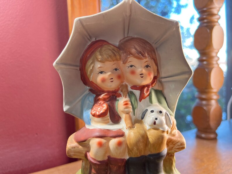 Music Box Boy and Girl With Umbrella Raindrops Keep Falling Etsy