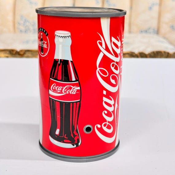 1995 COCA-COLA Classic TALKING Coke Can Coin Savings Novelty Bank
