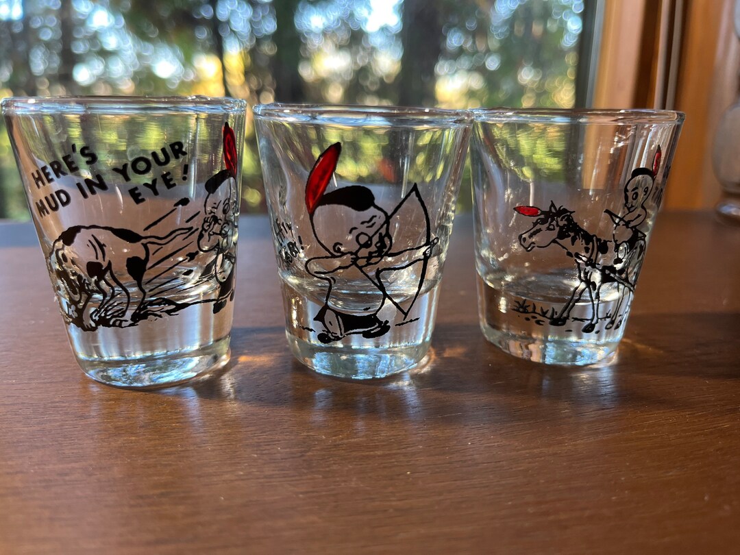 Shot Glasses Glass Barware Shooter Novelty Kitschy Cute Sayings North