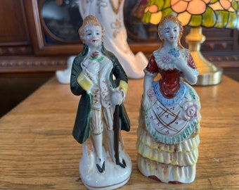 Vintage 1940's Made in Occupied Japan Colonial Couple, Japanese