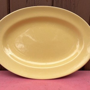 GRINDLEY Restaurant Ware Plates LABURNUM Petal Yellow  England Vintage Oval shaped Platter Antique 1930s