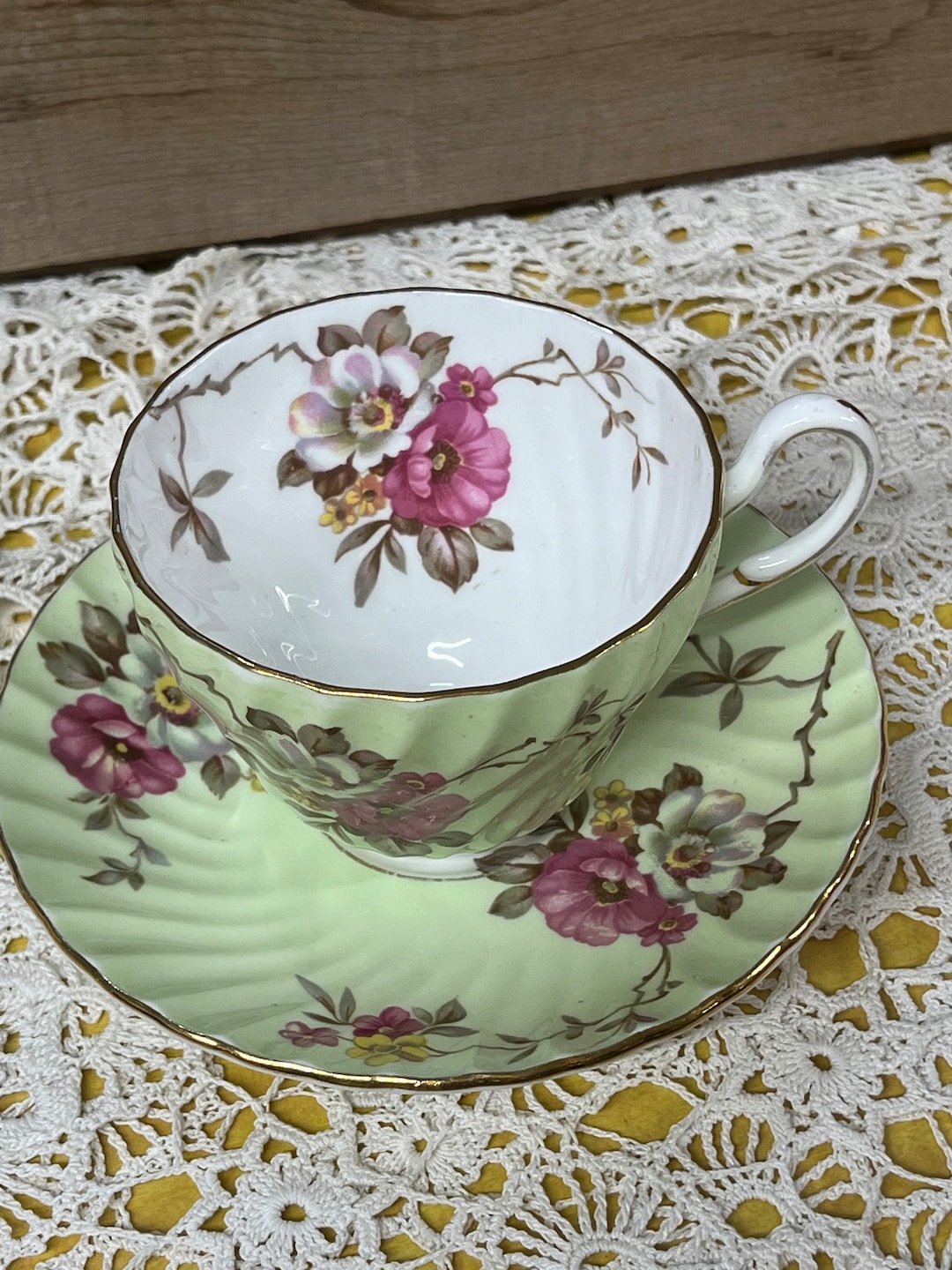 Foley Tea Set Foley Teacup Tea Cup Saucer Foley English Bone China Purple Tulip ...
