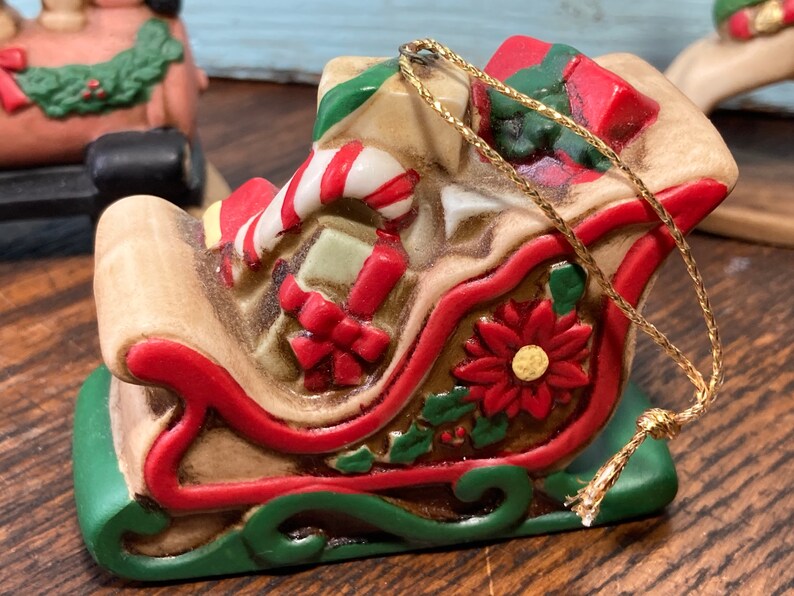 3 Russ Tree Ornaments Vintage Porcelain Bisque Ornament Etsy