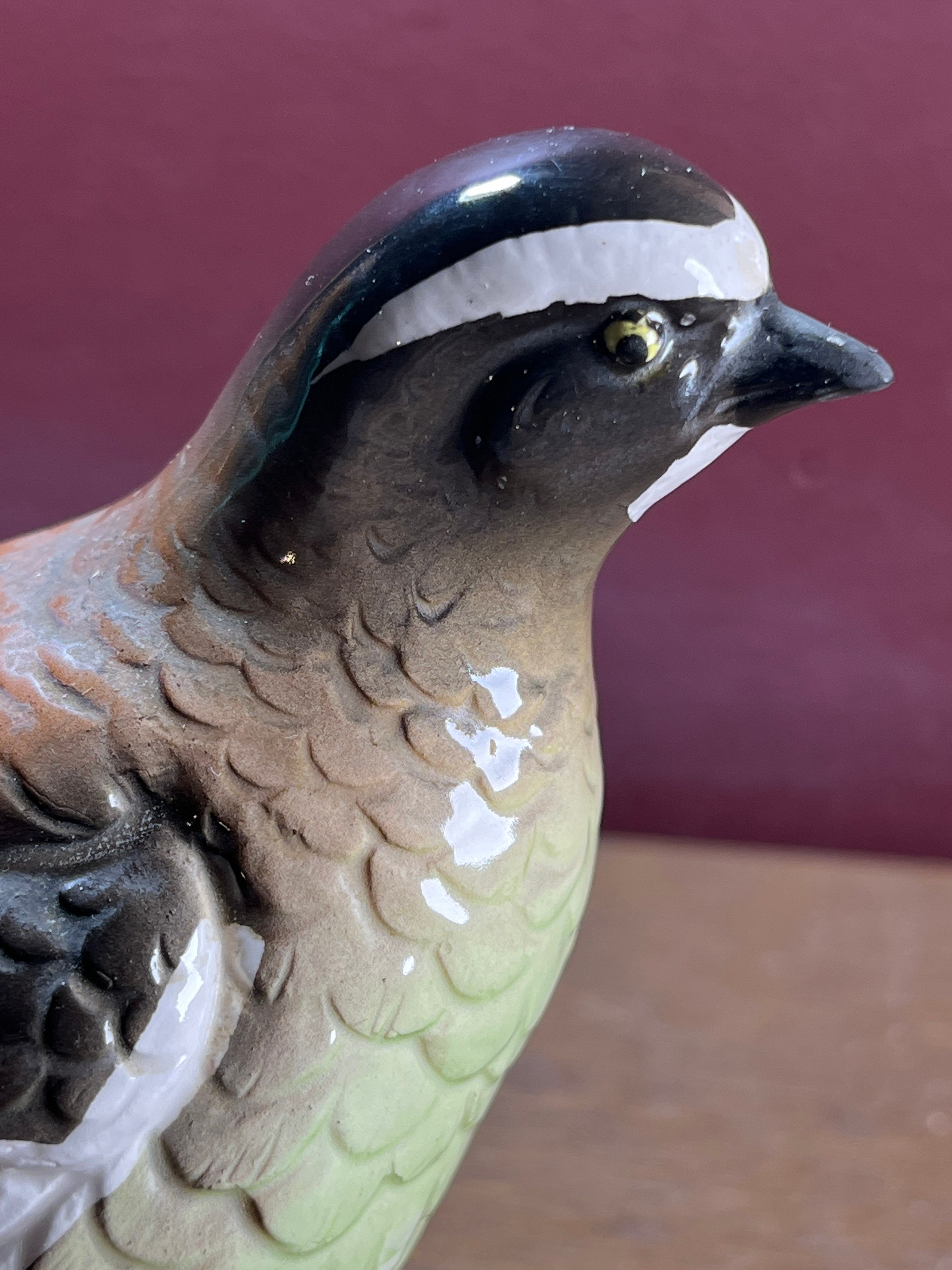 Quail Figurine, Bird, Birds, Vintage, Hand Painted, Japan