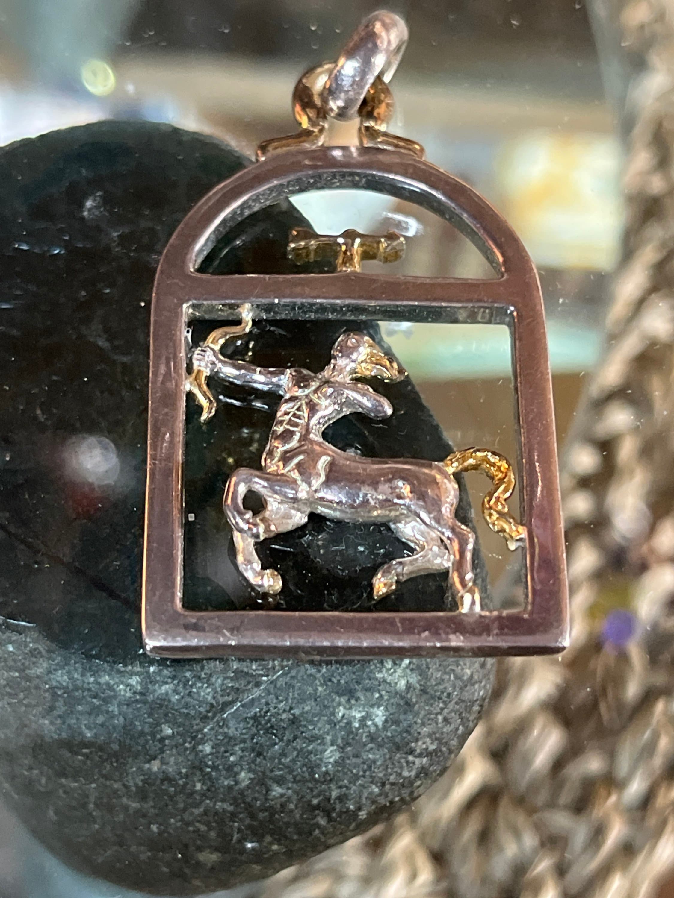 Sergio Bustamante Sterling Silver Sagittarius Zodiac Pendant