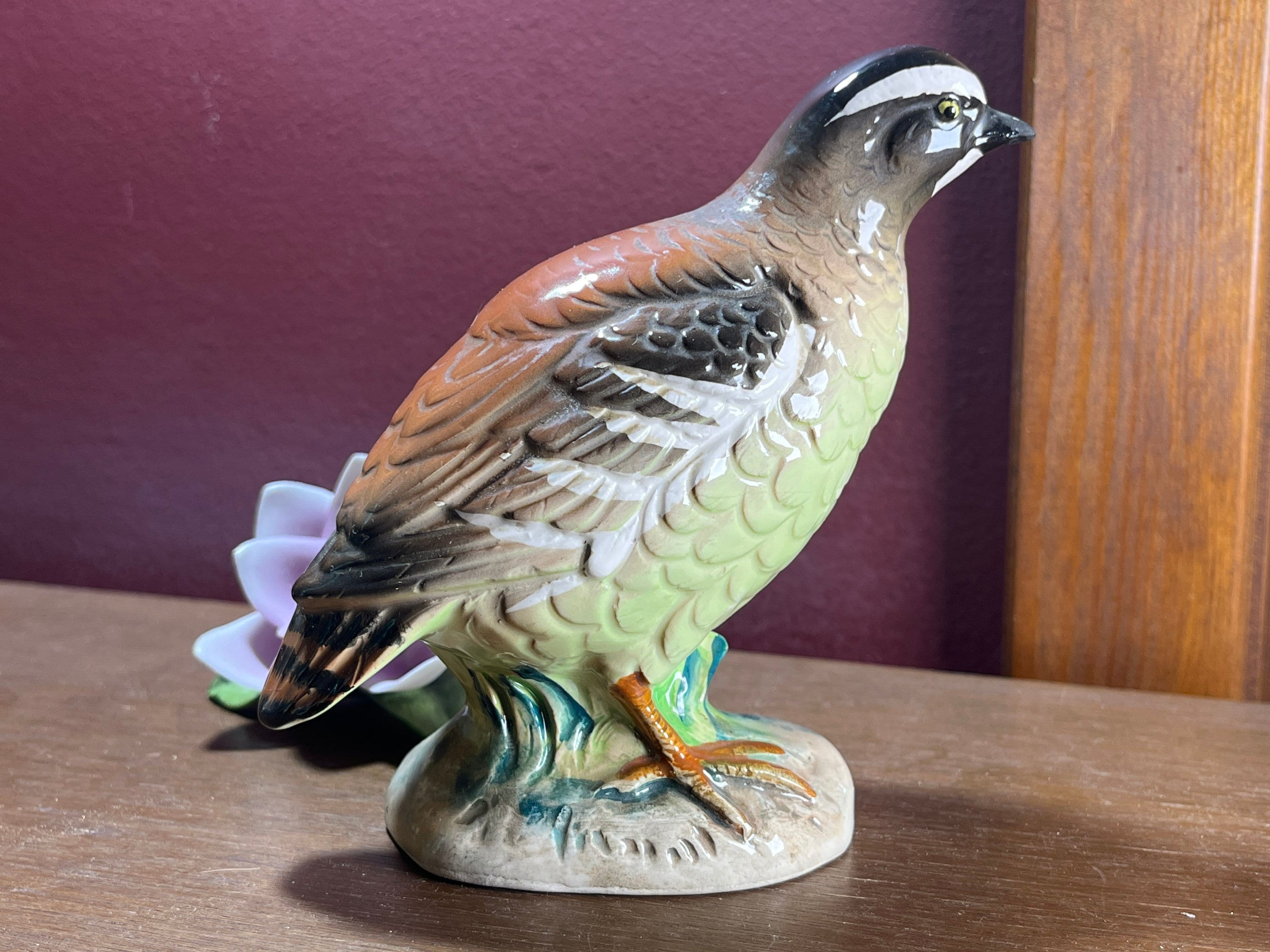 Quail Figurine, Bird, Birds, Vintage, Hand Painted, Japan