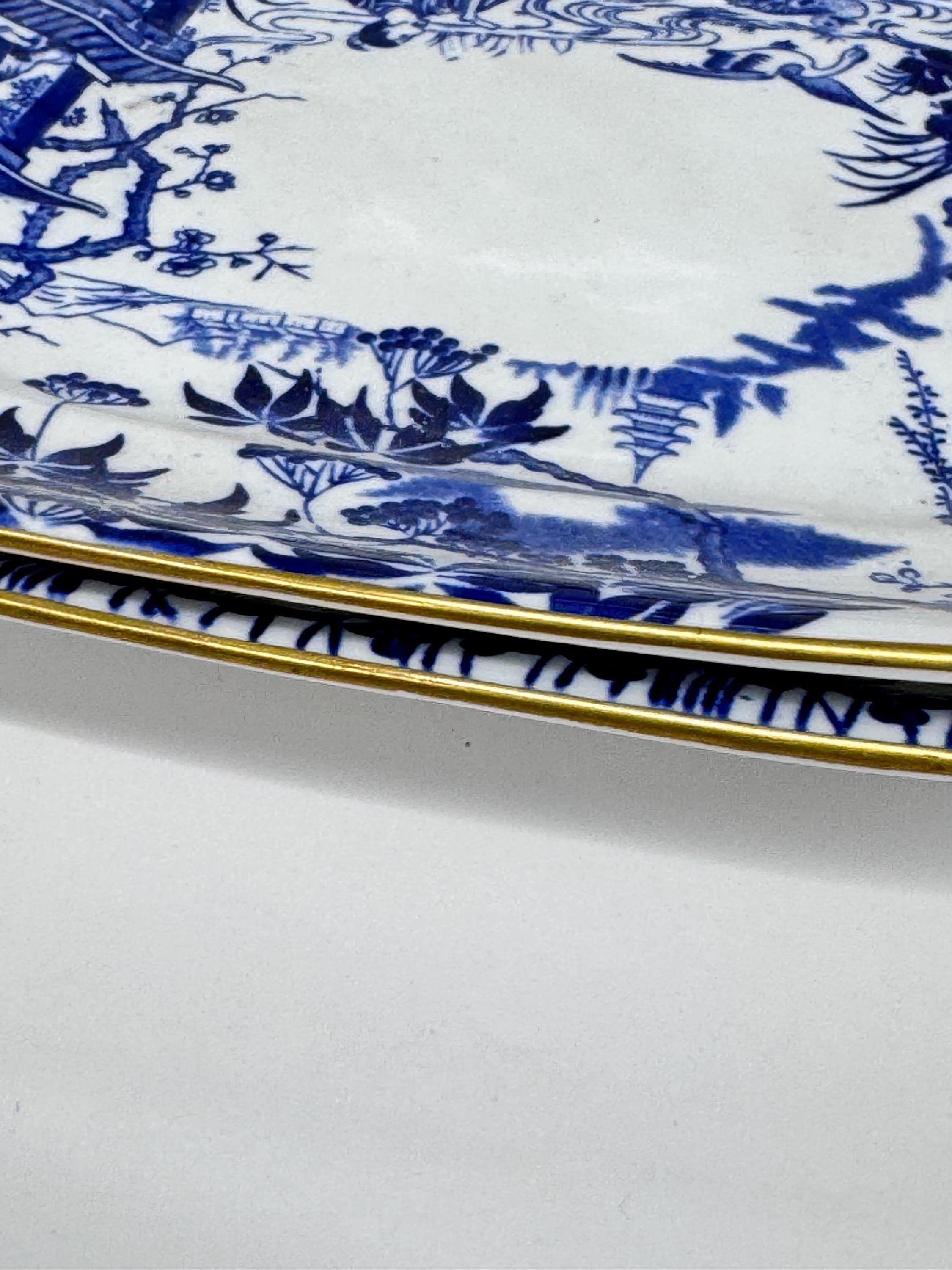 Royal Crown Derby Mikado Plate: Vintage Bone China Dessert Serving