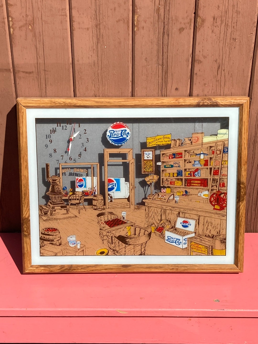 PEPSI COLA Clock Advertisement General Store Hanover Made in Japan