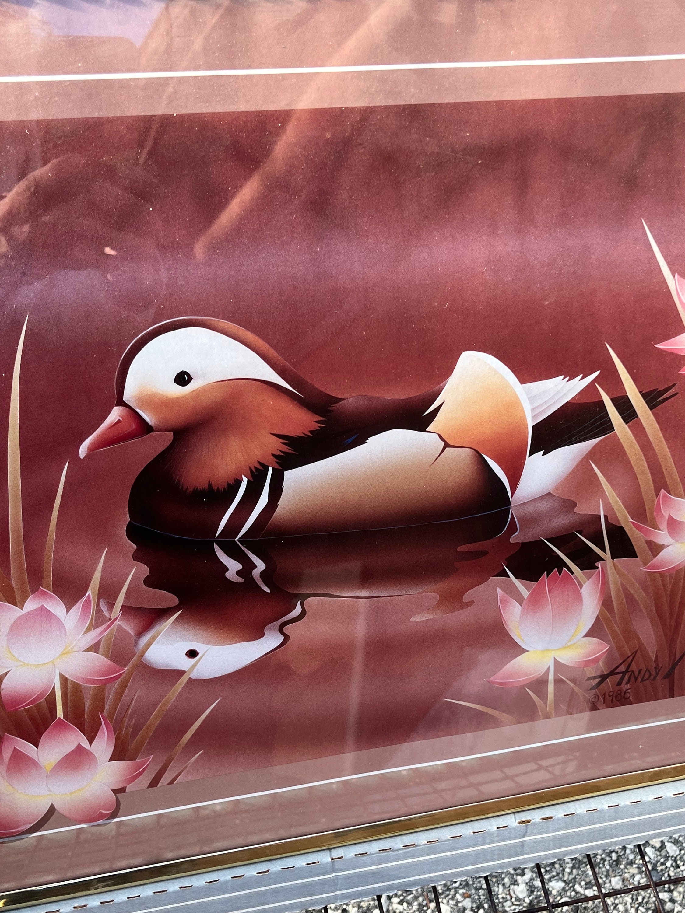 Vintage Mandarin Duck Print: Gold Frame, Saint Chateaux Galleries Vintage Mandarin Duck Print: Gold Frame, Saint Chateaux Galleries