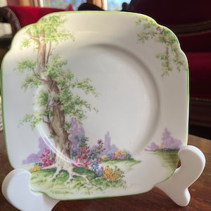 Royal Albert Greenwood Tree Bone China Dessert Side Plate Butter Plate - Made in England Vintage Antique