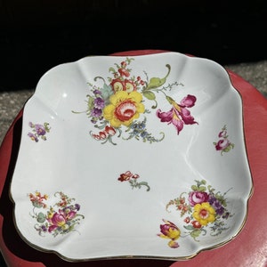 Grosvenor Square Plato para servir Bandeja delicada Plato de pastel Floral &quot;Ye Olde English&quot; Grosvenor China Floral Jackson Gosling