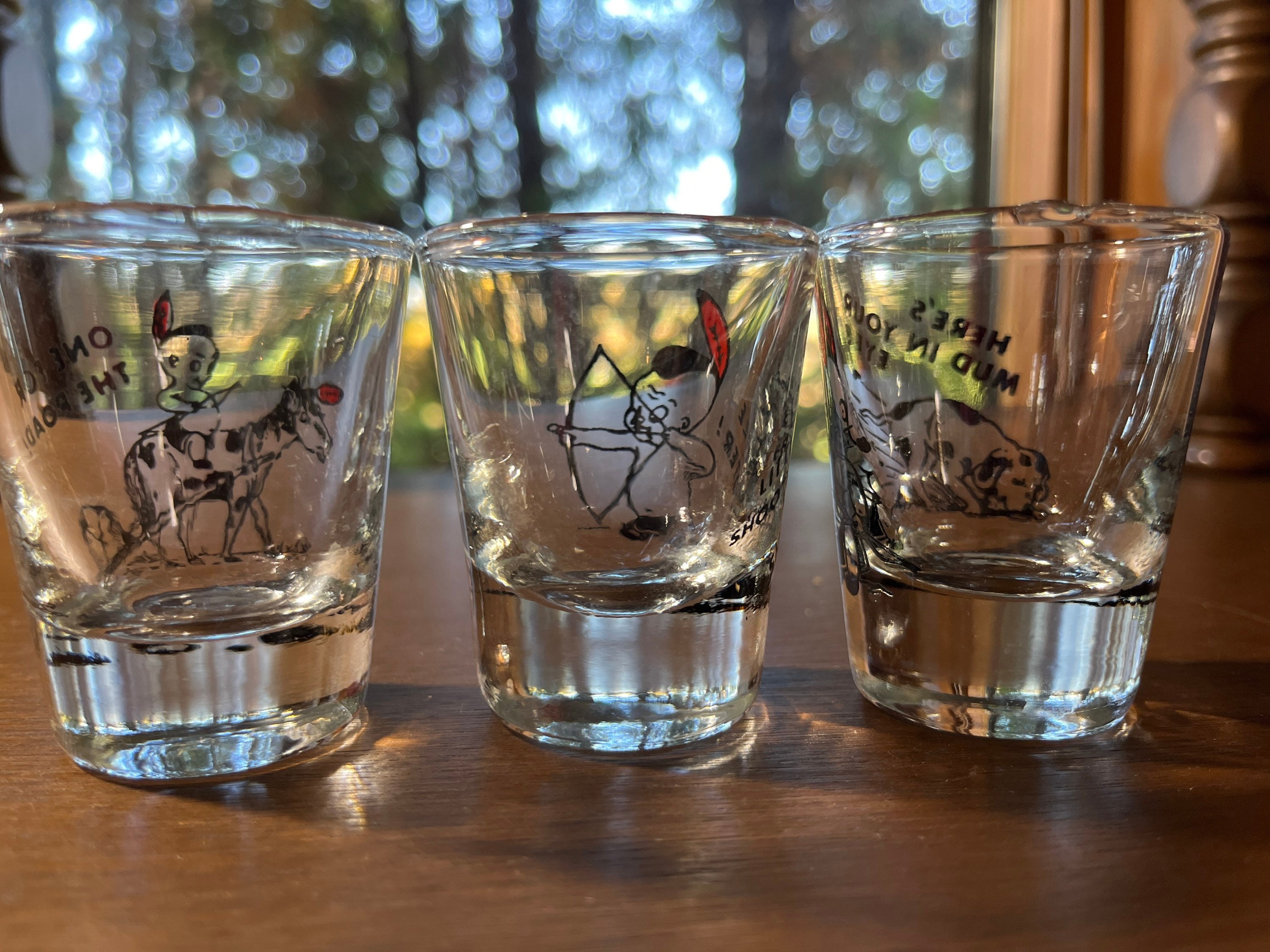 Shot Glasses Glass Barware Shooter Novelty Kitschy Cute Etsy