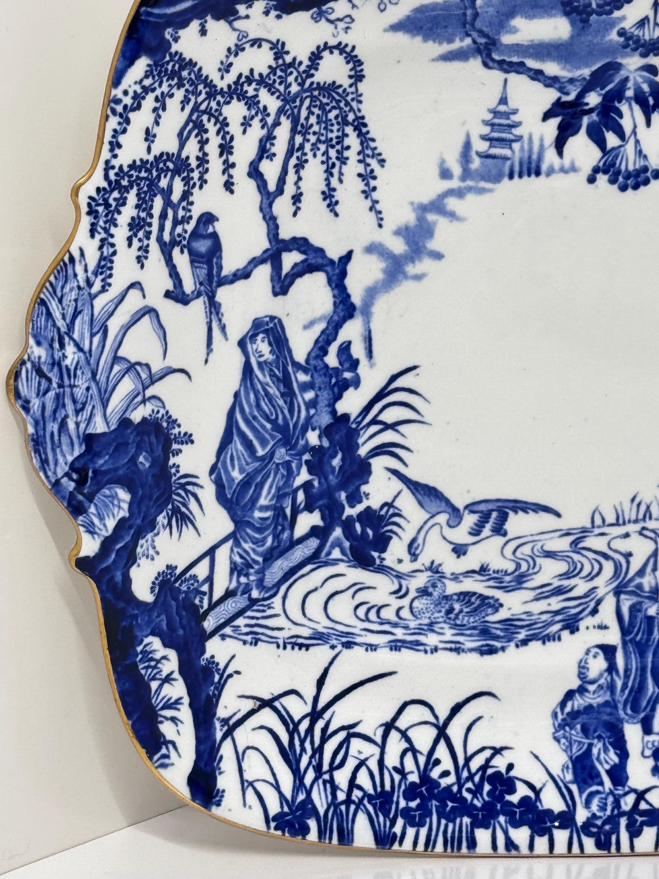 Royal Crown Derby Mikado Plate: Vintage Bone China Dessert Serving