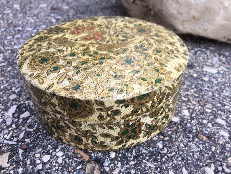 Round Drink Coaster Foil occupied Japan Retro Highmount Alcohol Proof Chintz Vintage Barware Fibreglass Original Box 7 Coasters