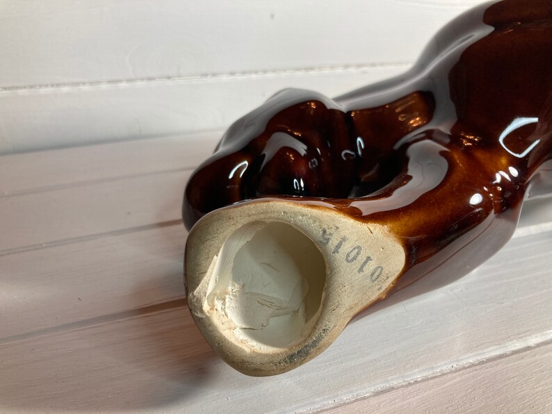 Panther Mid Century Ceramic Drip Glaze Statue Sleek Etsy