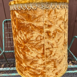 Lampshade, Lamp shade, Hollywood Regency, MCM, Boho, Shabby Chic, Retro, Drum Shade,  Vintage Chenille Velvet