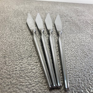 SRI Edelstahl Buttermesser Besteck Mid Century MCM Slender Long Edelstahl Stanley Roberts ANTIQUA Vintage 4er Set